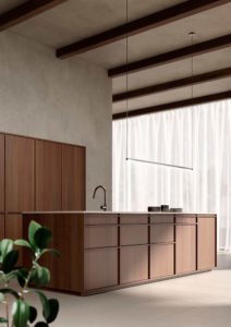 Leicht Kyoto Designküche grifflos mit Insel
