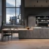 Nobilia Riva Design Inselküche Beton grau
