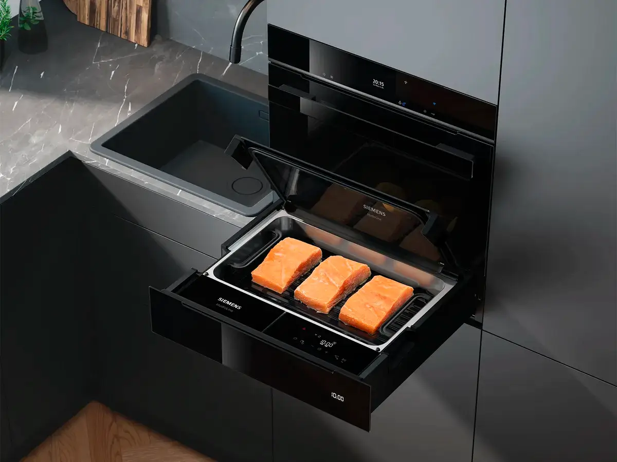 Siemens-Dampfschublade-Lachs-auftauen