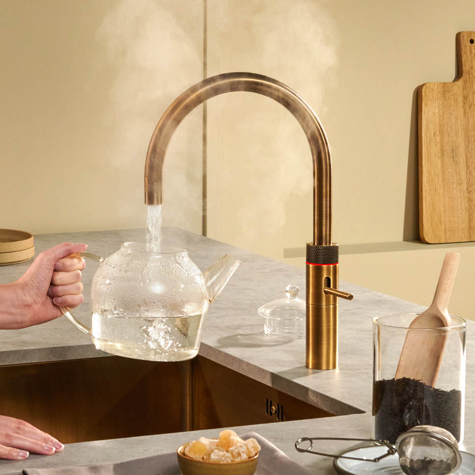 Quooker-Kochendwasserhahn-Armatur-Messing-rund